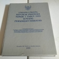 Image of UNDANG-UNDANG REPUBLIK INDONESIA NOMOR 1 TAHUN 1995 TENTANG  PERSEROAN TERBATAS