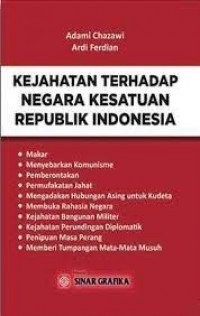 Kejahatan Terhadap Negara Kesatuan Republik Indonesia