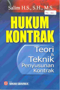 Hukum Kontrak Teori dan Teknik Penyusunan Kontrak