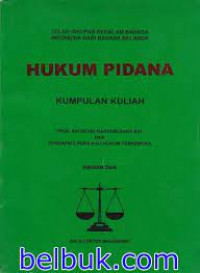 Image of Hukum Pidana Kumpulan Kuliah