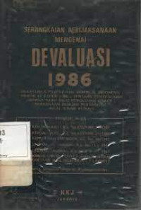 Image of Serangkaian Kebijaksanaan Mengenai Devaluasi 1986