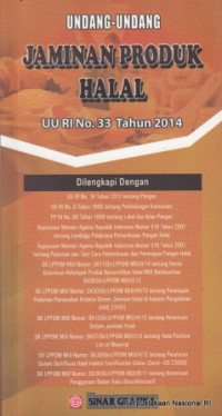 Image of Undang-Undang Jaminan Produk Halal: UU RI No. 33 Tahun 2014
