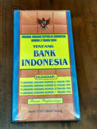 Image of UNDANG-UNDANG REPUBLIK INDONESIA NOMOR 3 TAHUN 2004 TENTANG BANK INDONESIA