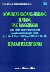 KOMENTAR UNDANG-UNDANG TENTANG HAK TANGGUNGAN