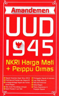 Image of Amandemen UUD 1945 NKRI Harga Mati + Perppu Ormas