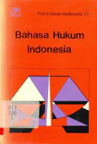 Image of Bahasa Hukum Indonesia